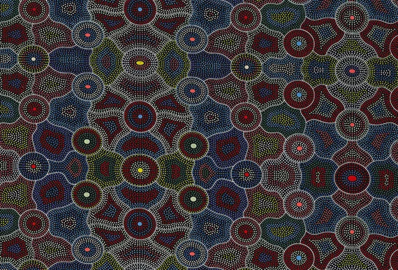 Akuna Dreaming quilting fabric by M and S Textiles Australia