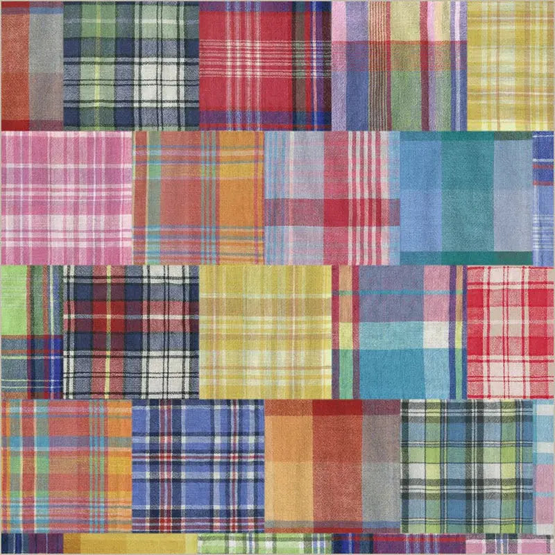 Madras Patchwork Multi Cotton Wideback Fabric per yard Windham Fabrics