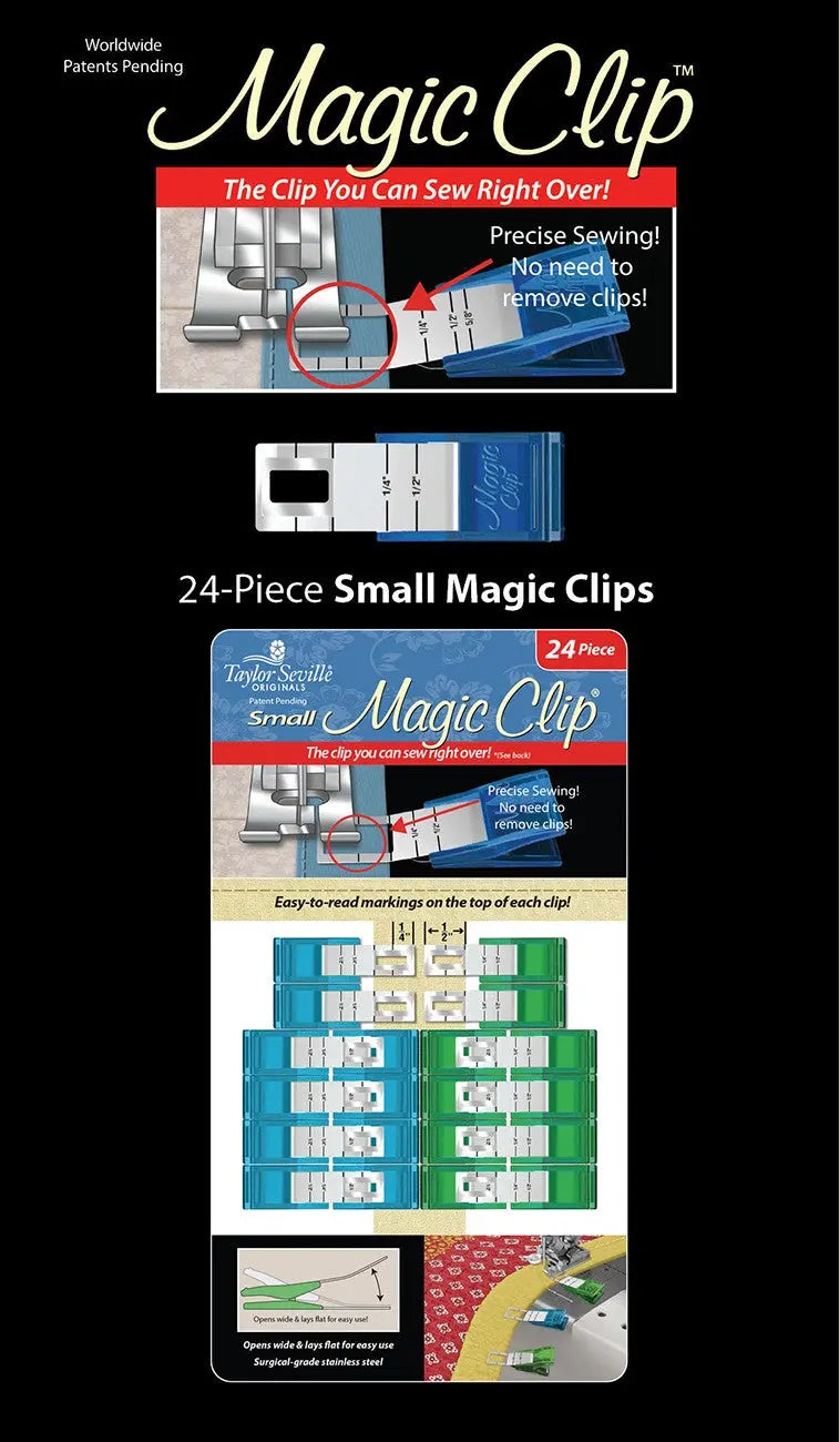 Magic Clip Small 24pc - Linda's Electric Quilters
