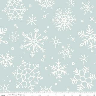 108" 3-Yard Package - Magical Winterland - Blue Snowflakes