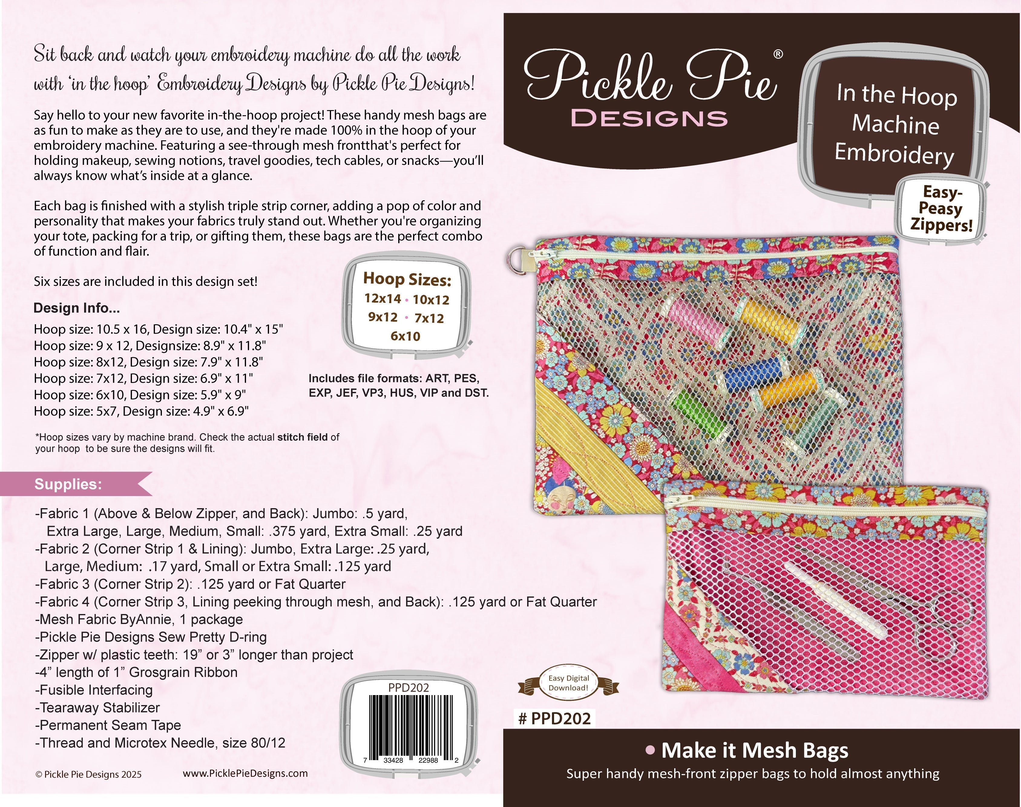 Make it Mesh In the Hoop Machine Embroidery Designs
