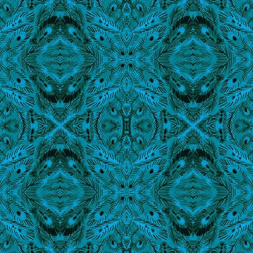 Mandalay Dark Teal Affinity Cotton 44"/45" Fabric Per Yard Benartex Inc