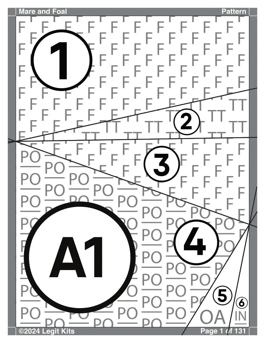 Mare & Foal Quilt Kit Legit Kits