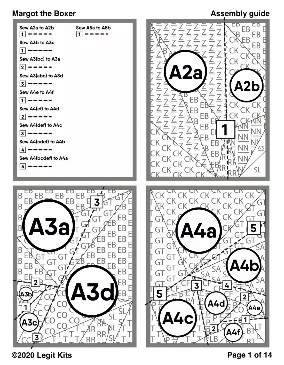 Margot the Boxer Quilt Kit Legit Kits