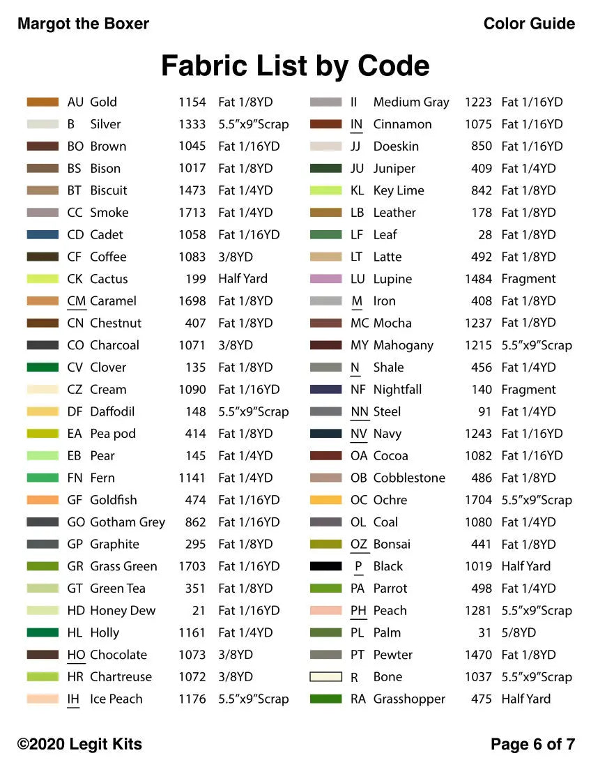 Margot the Boxer Quilt Kit Legit Kits