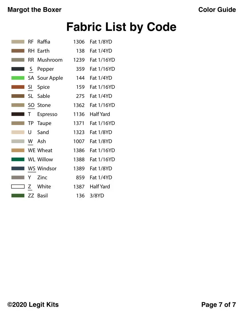 Margot the Boxer Quilt Kit Legit Kits