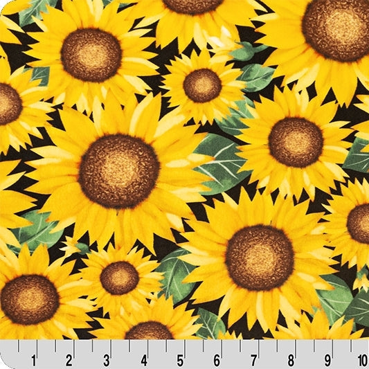 Marigold Sunflower Digital Cuddle 58/60" Fabric Per Yard