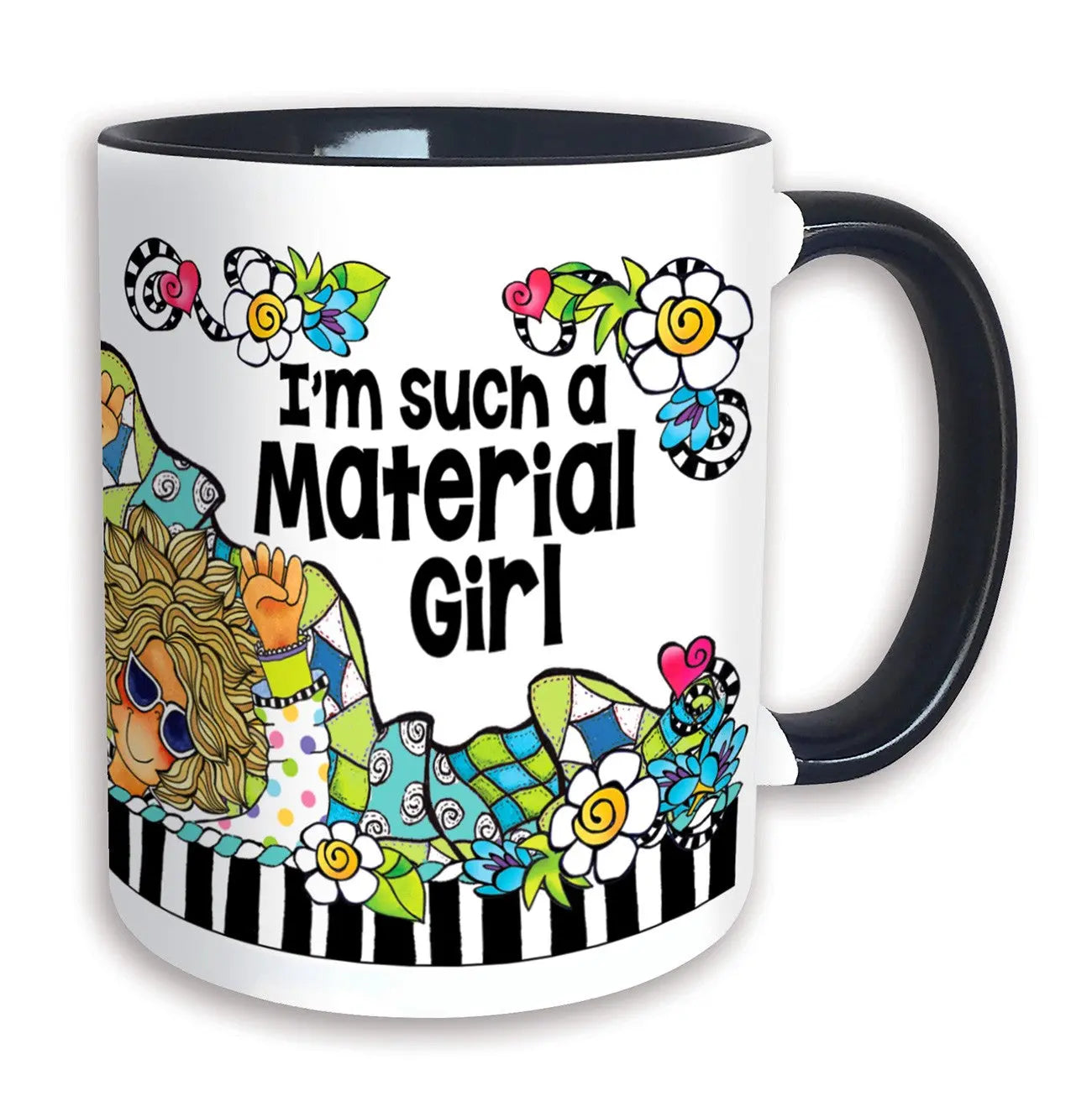 Material Girl 11oz Mug - Linda's Electric Quilters