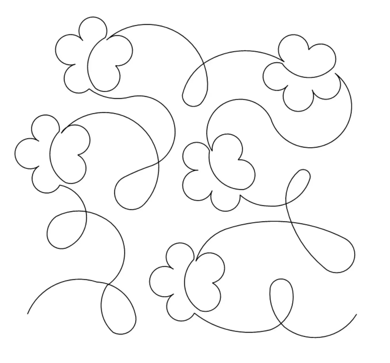 Meandering Flowers E2E - Linda's Electric Quilters