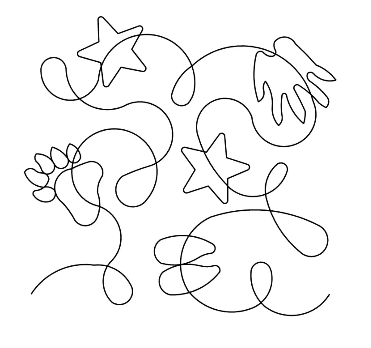 Meandering Pawprints E2E - Linda's Electric Quilters