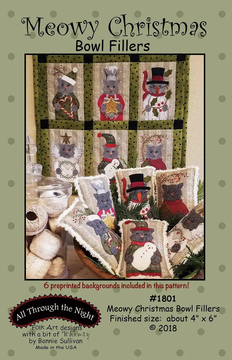 Meowy Christmas Bowl Fillers - Linda's Electric Quilters