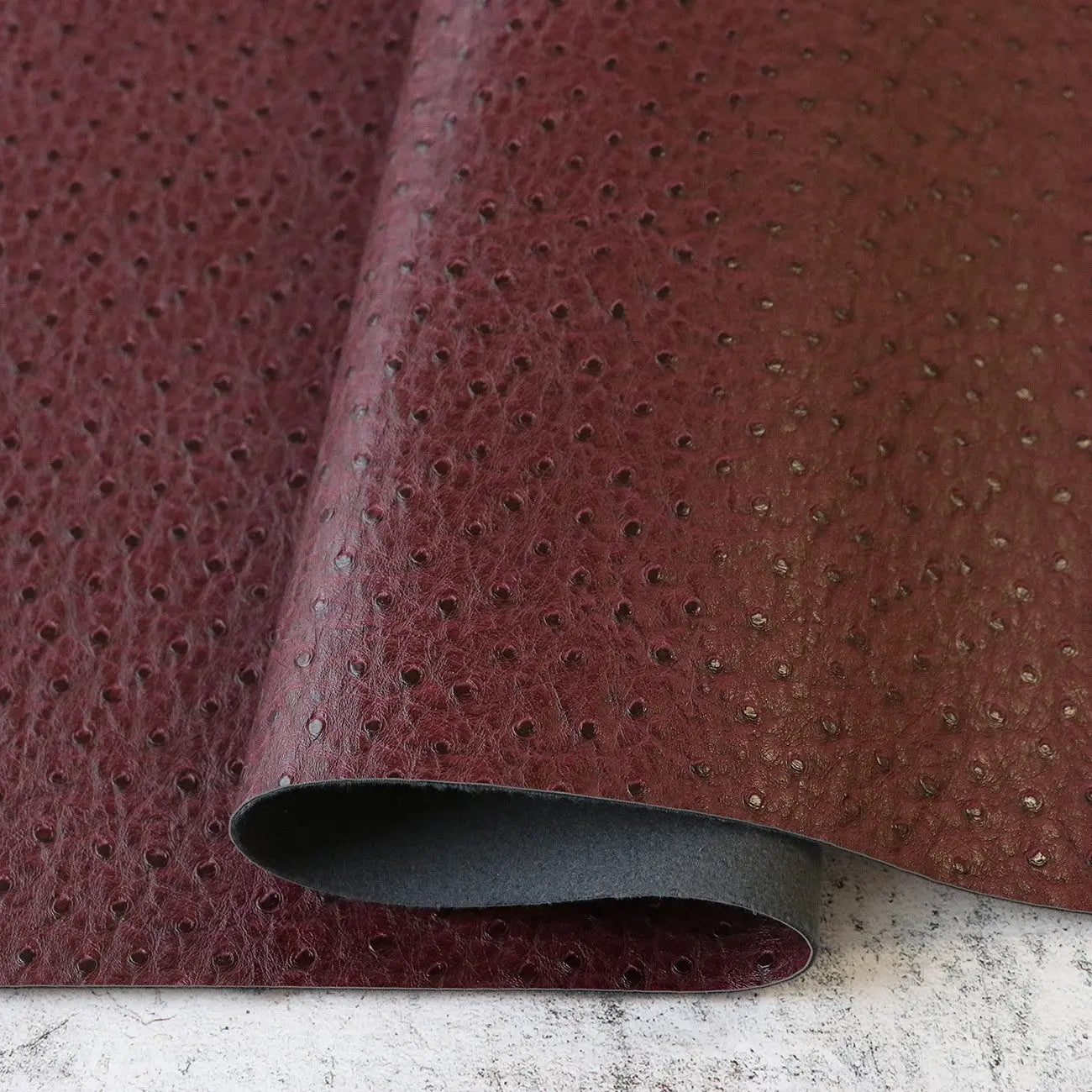 Merlot Faux Ostrich Leather 1/2yds - Linda's Electric Quilters
