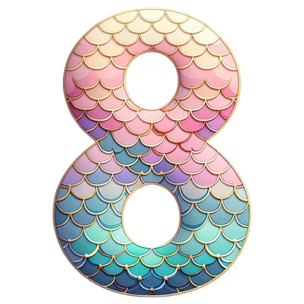 Mermaid Number 8 Fabric Panel