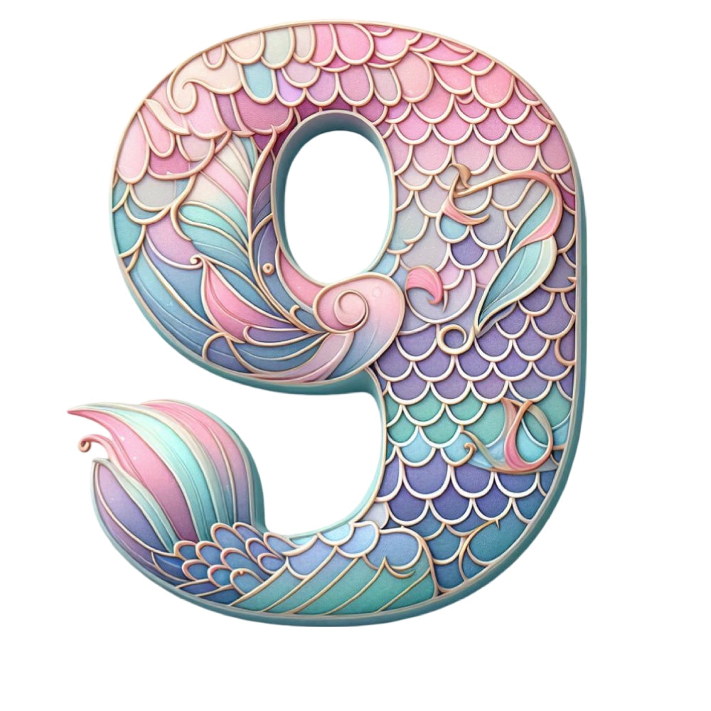 Mermaid Number 9 Fabric Panel