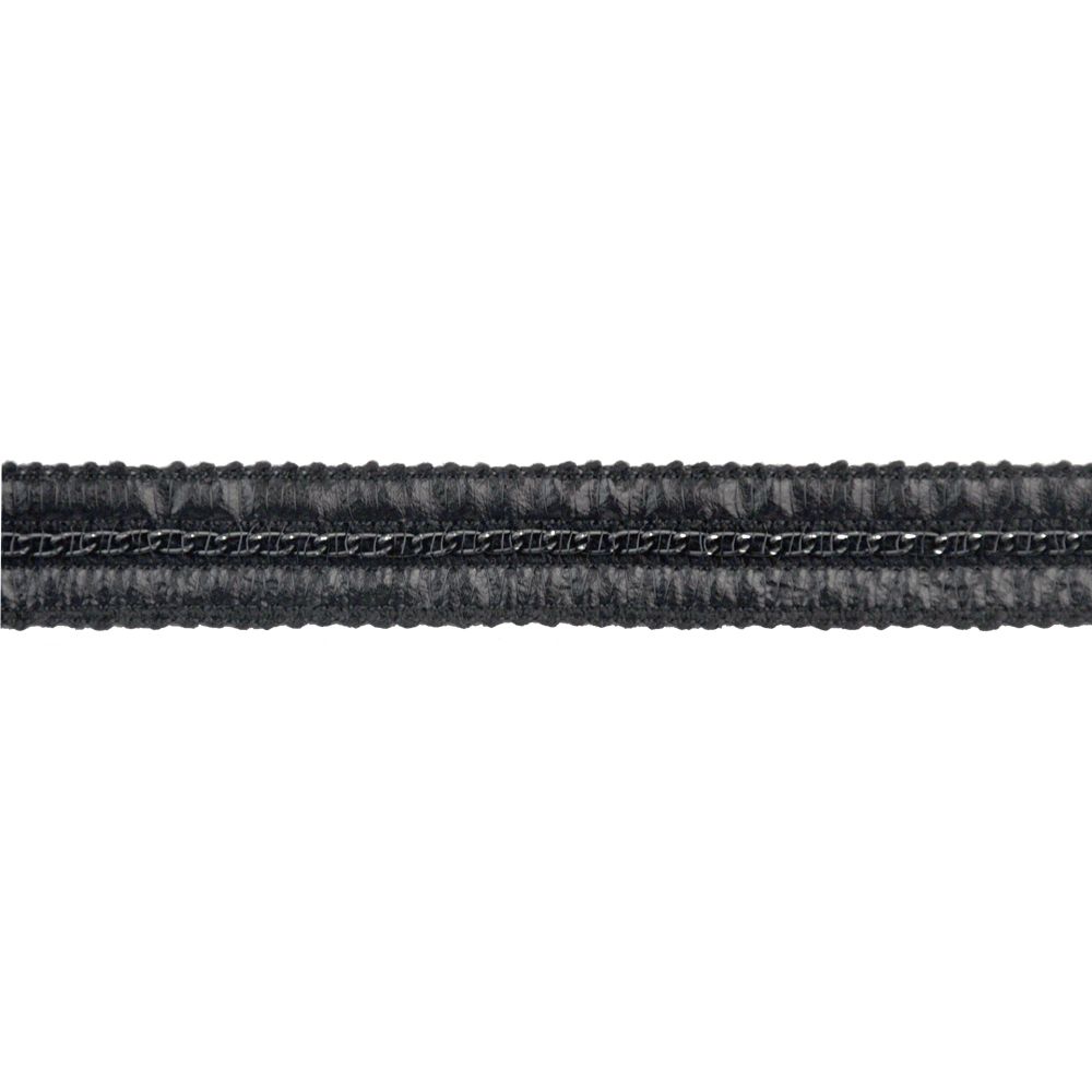 Metallic Chain Trim - 3/4" width (10 Yard Roll) - BTC-52 Black/Black