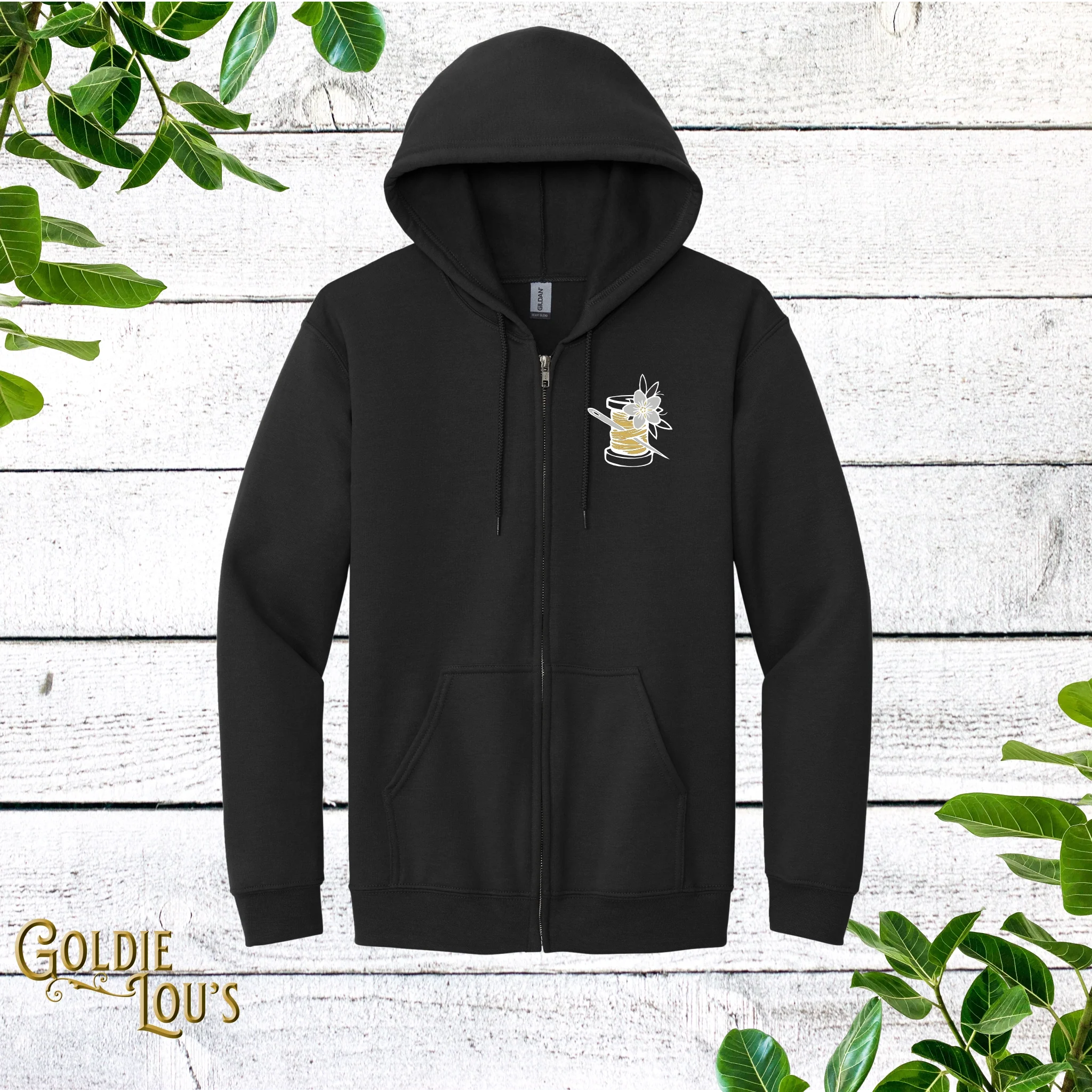 Metallic Quilter Tarot Full Zip Hoodie