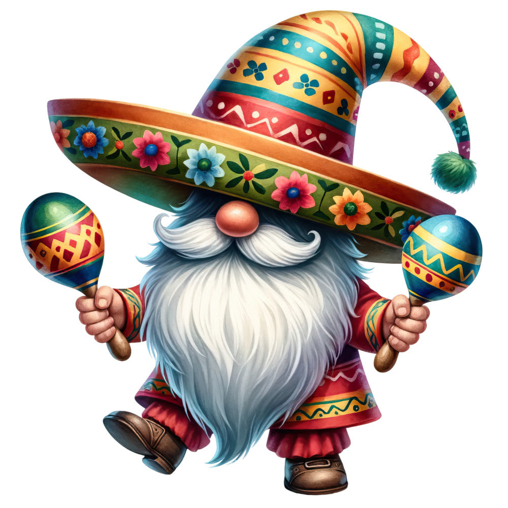 Mexican Gnomes Fabric Panel 1