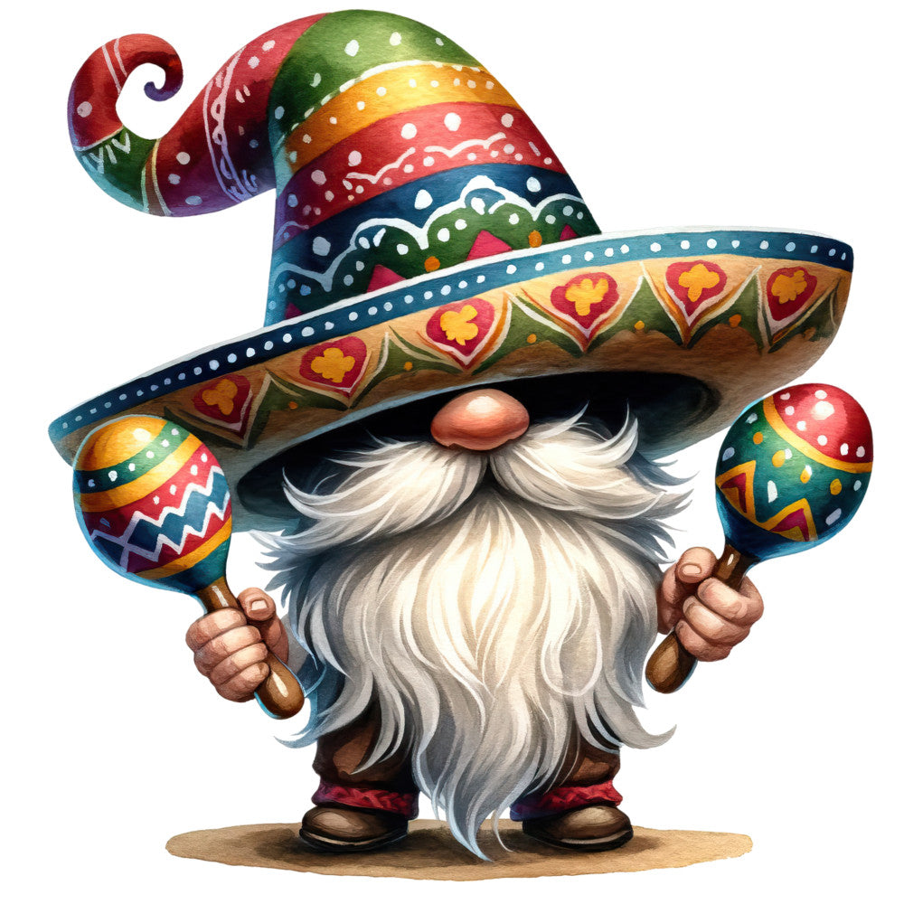 Mexican Gnomes Fabric Panel 2