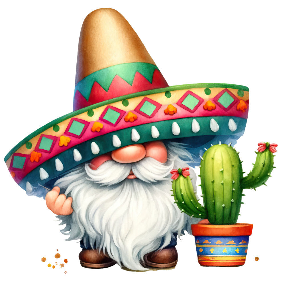 Mexican Gnomes Fabric Panel 3