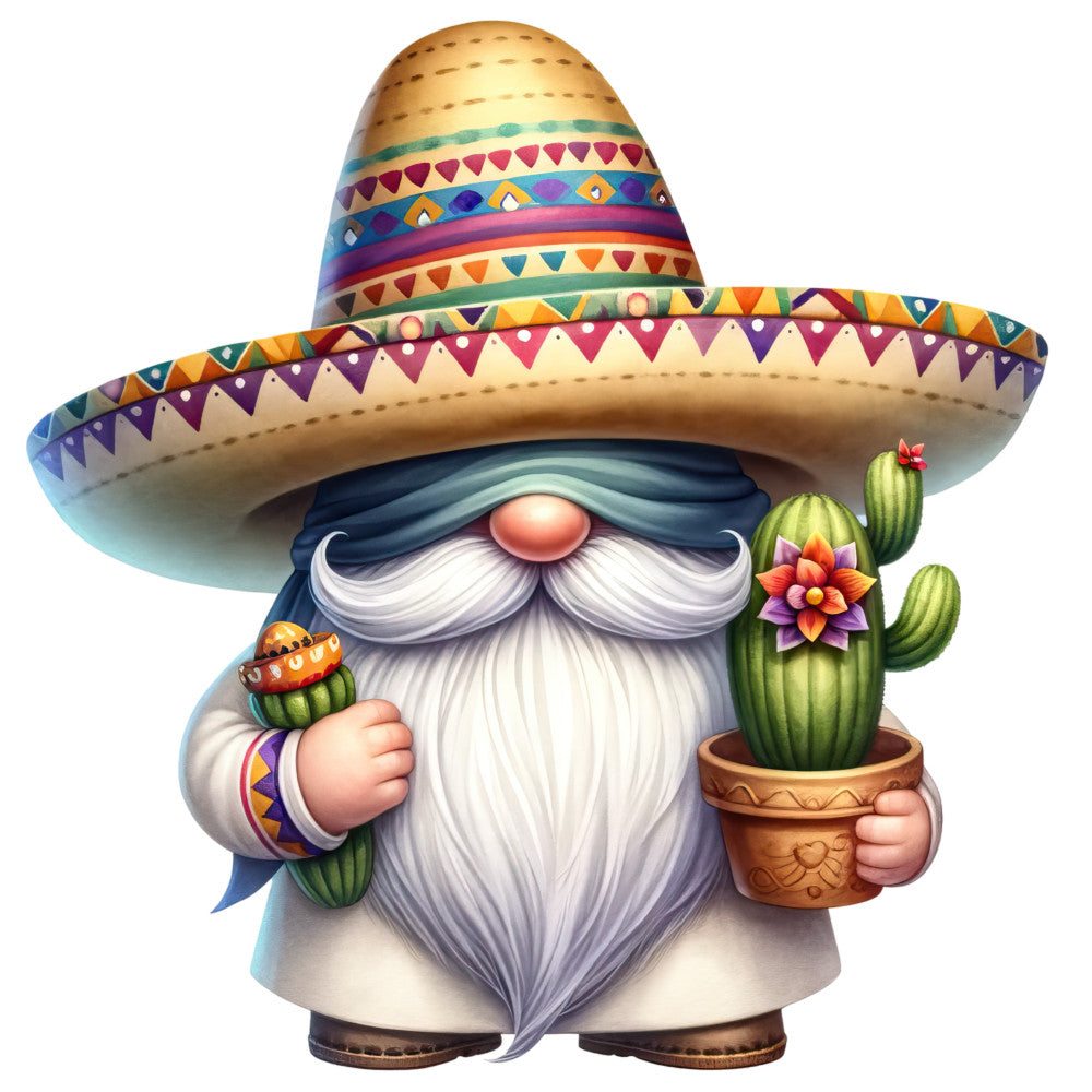 Mexican Gnomes Fabric Panel 4