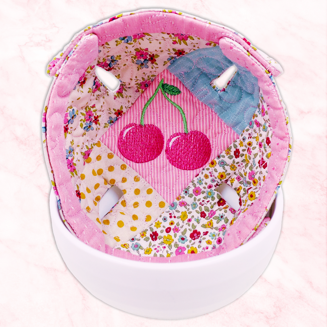 Microwave Quilted Bowl Cozies In the Hoop Machine Embroidery Design Pickle Pie Designs
