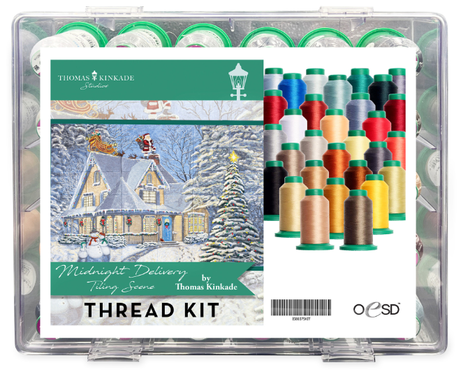 Midnight Delivery embroidery thread kit
