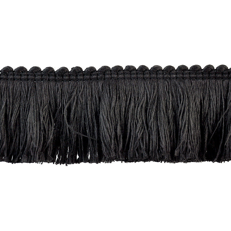 Milante Collection - 2" Brush Fringe (25 YD ROLL) - BF-1480-02 Black