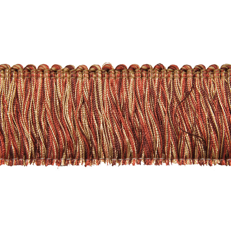 Milante Collection - 2" Brush Fringe (25 YD ROLL) - BF-1480-06/18 Rust, Burgundy and Gold