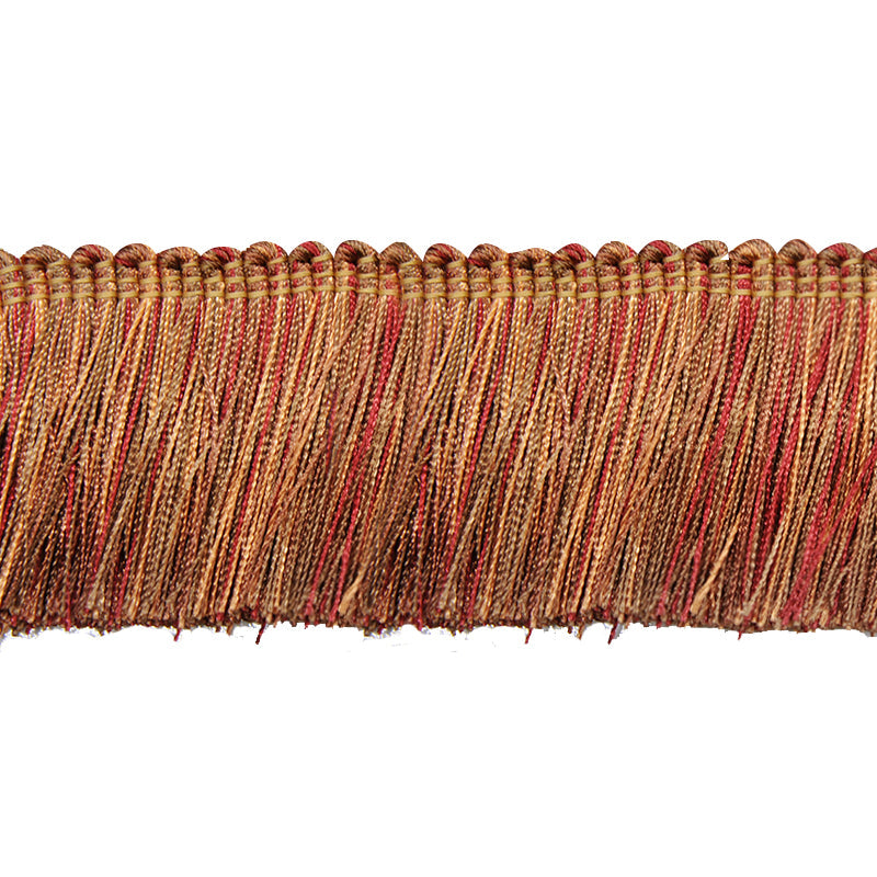 Milante Collection - 2" Brush Fringe (25 YD ROLL) - BF-1480-81/17 Taupe & Rust