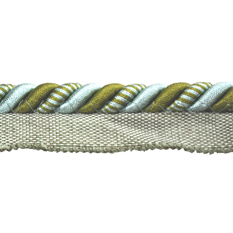 Milante Collection - 3/8" CORD WITH LIP (50 Yard Roll) - BC-1023-03/14 Turquoise and Green