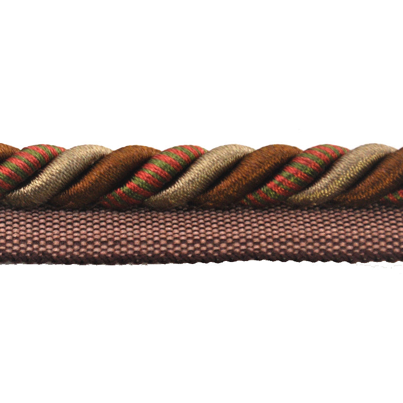 Milante Collection - 3/8" CORD WITH LIP (50 Yard Roll) - BC-1023-18/25 Brown and Green