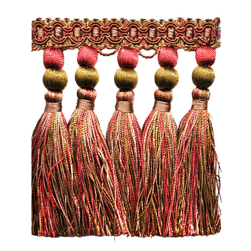 Milante Collection - 4 1/2" Tassel Fringe (25 Yard Roll) - BF-1477-18/16 Copper and Earth