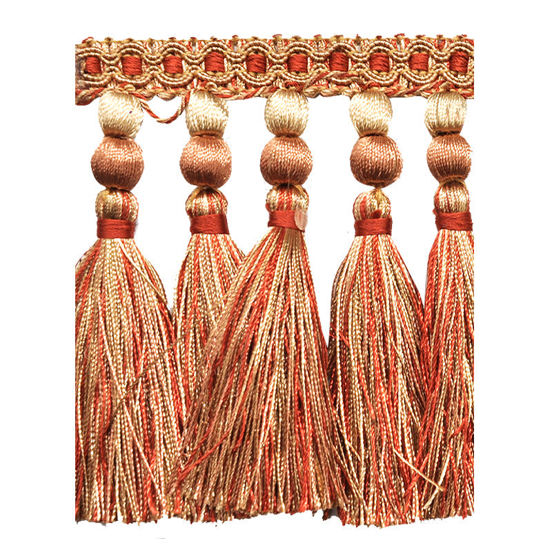 Milante Collection - 4 1/2" Tassel Fringe (25 Yard Roll) - BF-1477-61/18 Mocha and Copper