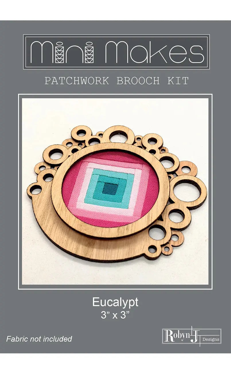 Mini Makes Brooch Circle Eucalypt - Linda's Electric Quilters