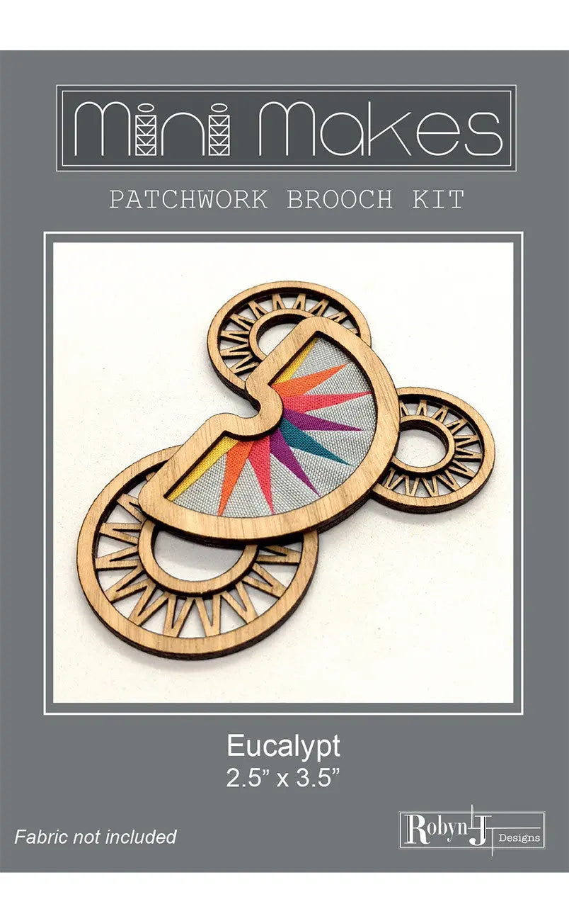Mini Makes Brooch Moon Eucalypt - Linda's Electric Quilters