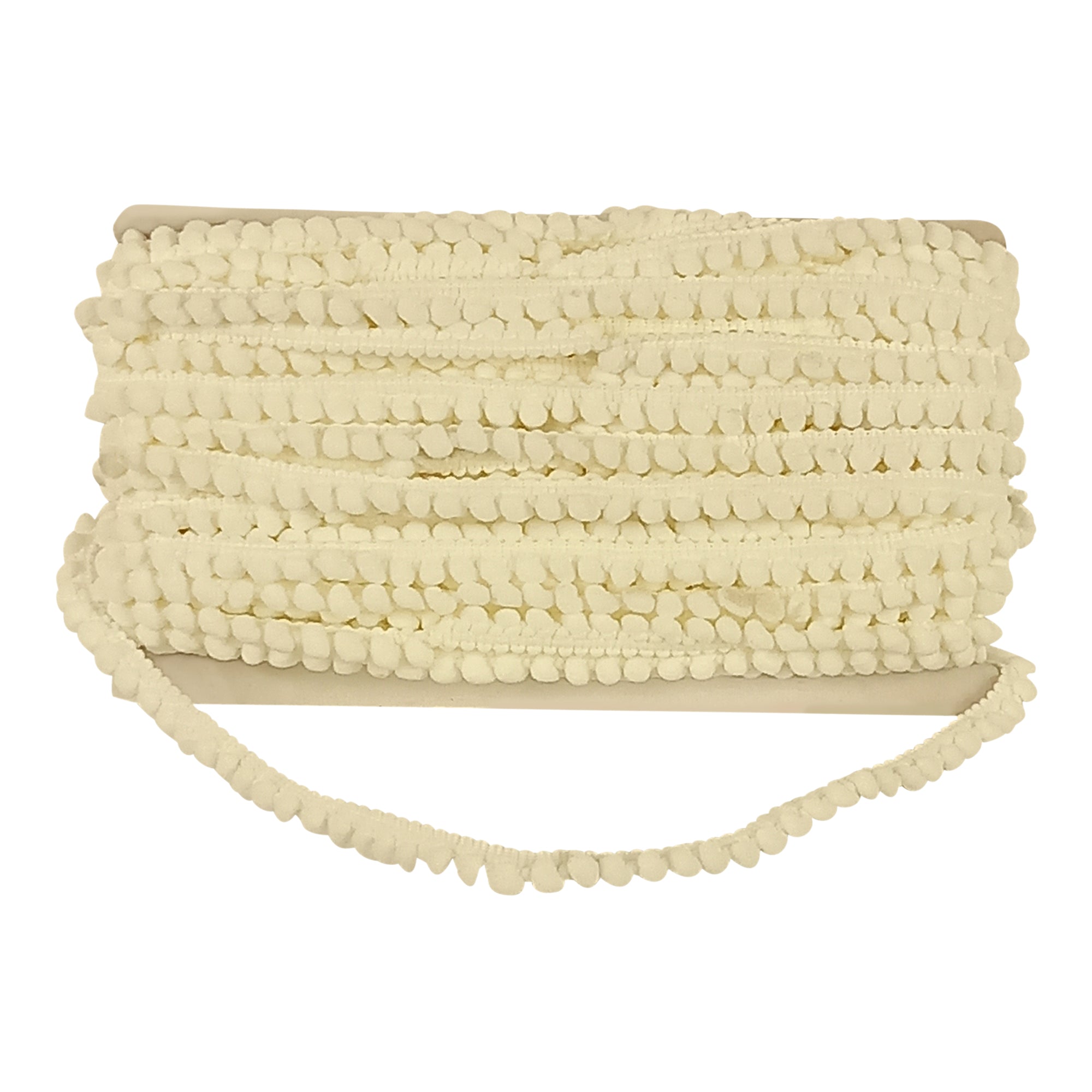 Mini Pom Pom Collection - 1/4" width X 25 Yards Roll in White
