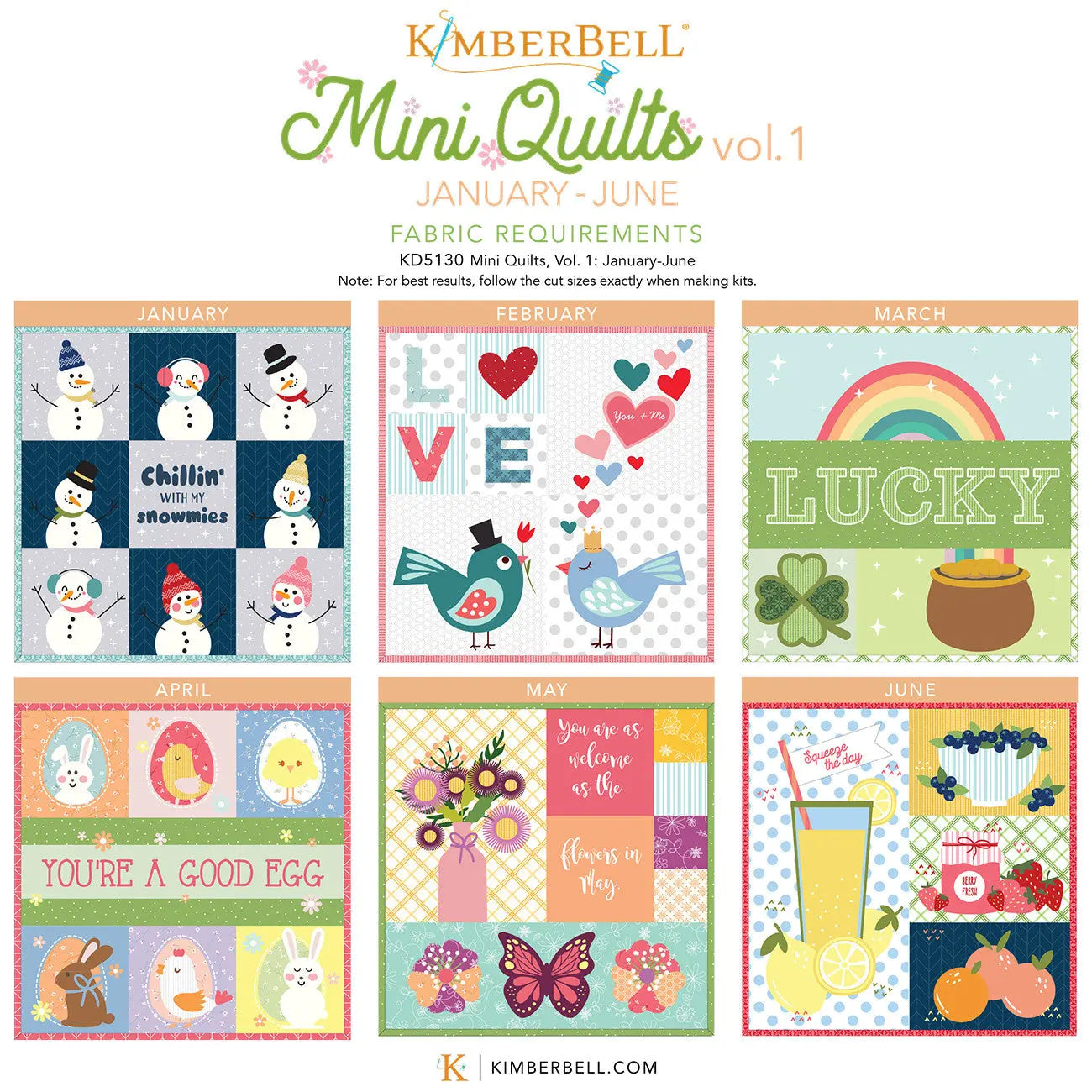 Mini Quilts Volume 1 January - June - Linda's Electric Quilters