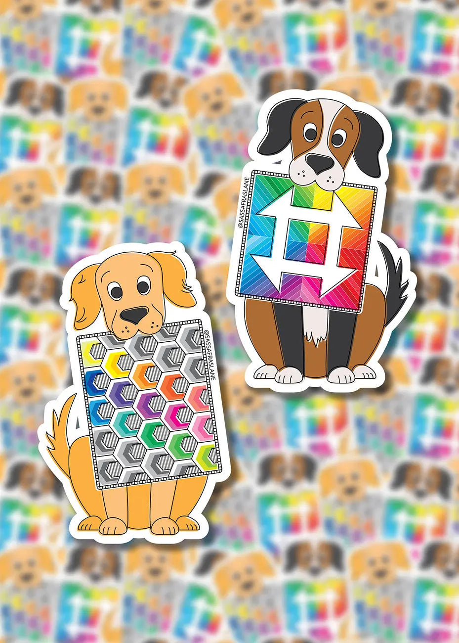 Mini Quilts with Dogs Stickers - Linda's Electric Quilters