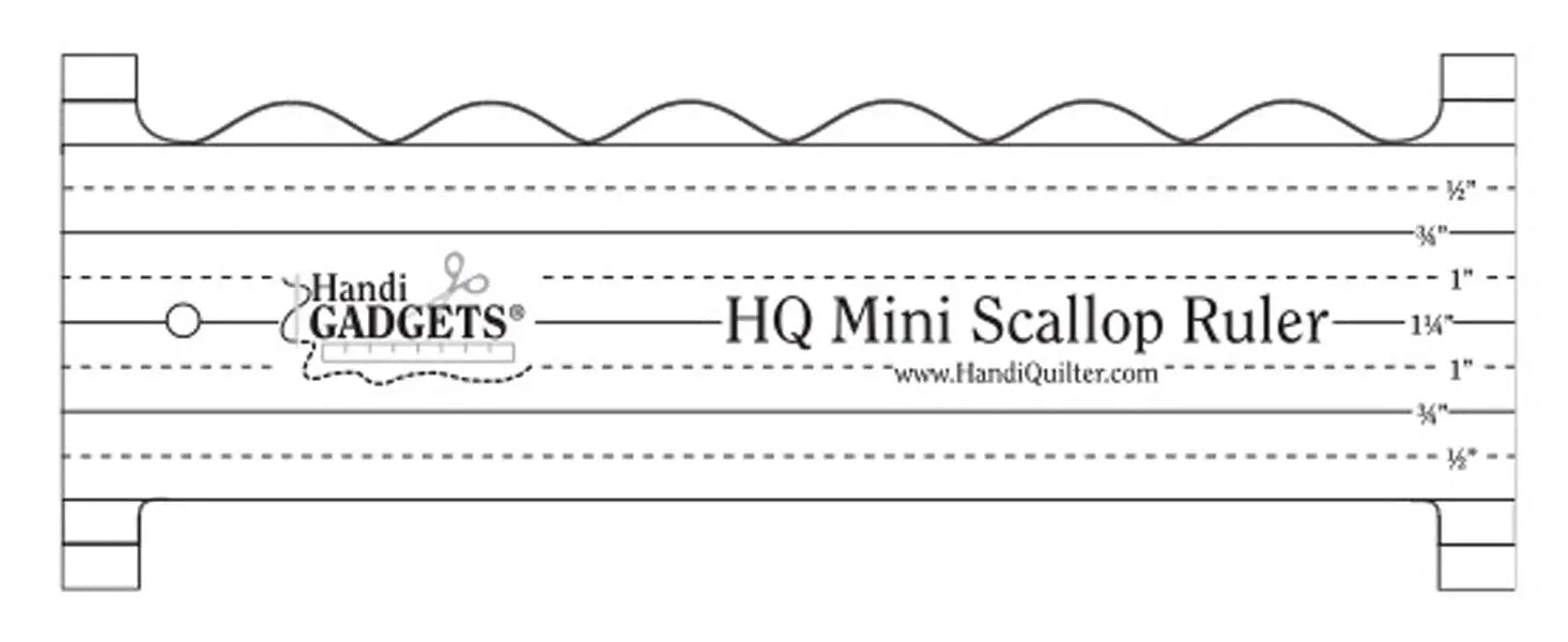 Mini Scallop Ruler - Linda's Electric Quilters