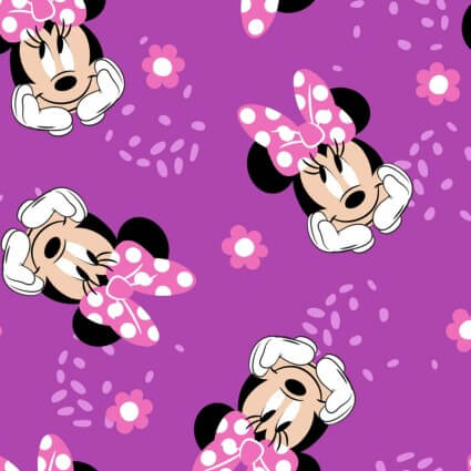 Minnie Mouse sweet dots licensed Disney polyester fleece by the yard