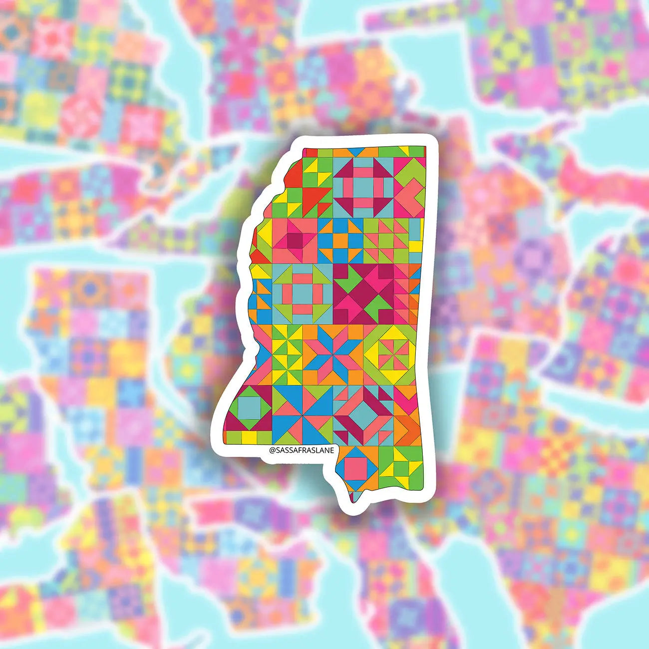 Mississippi State Quilt Stickers
