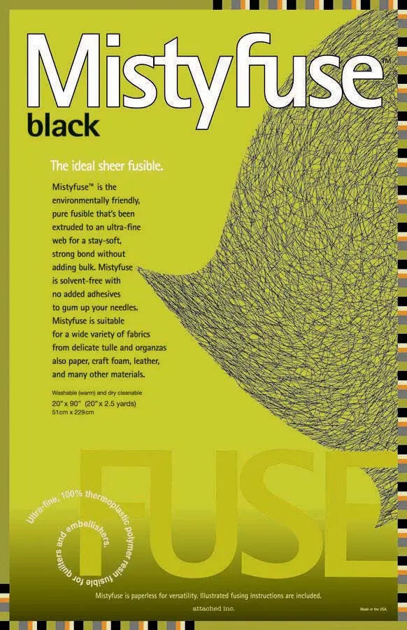 Mistyfuse Black 20in x 90in - Linda's Electric Quilters