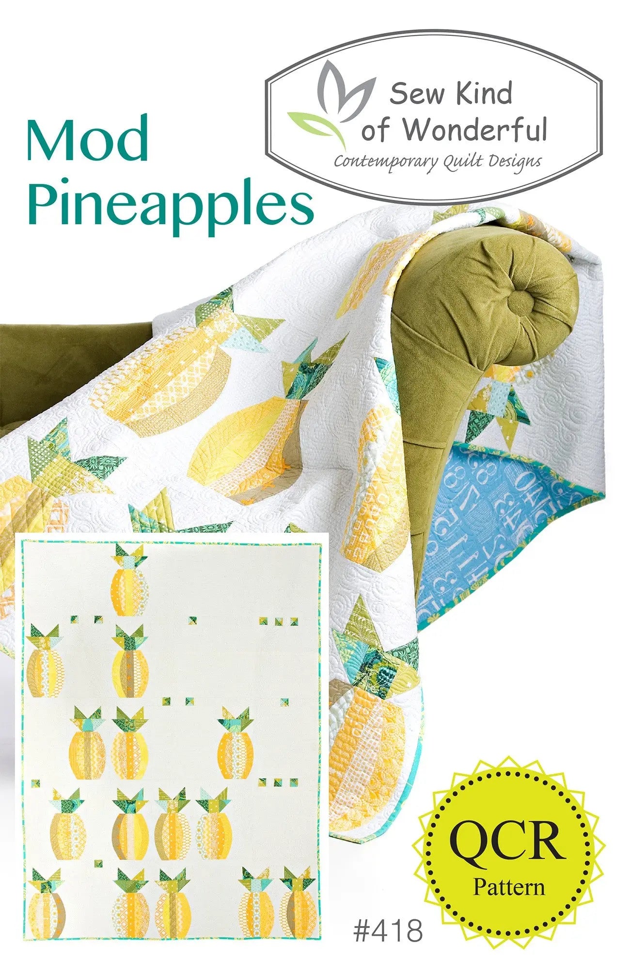 Mod Pineapples - Linda's Electric Quilters