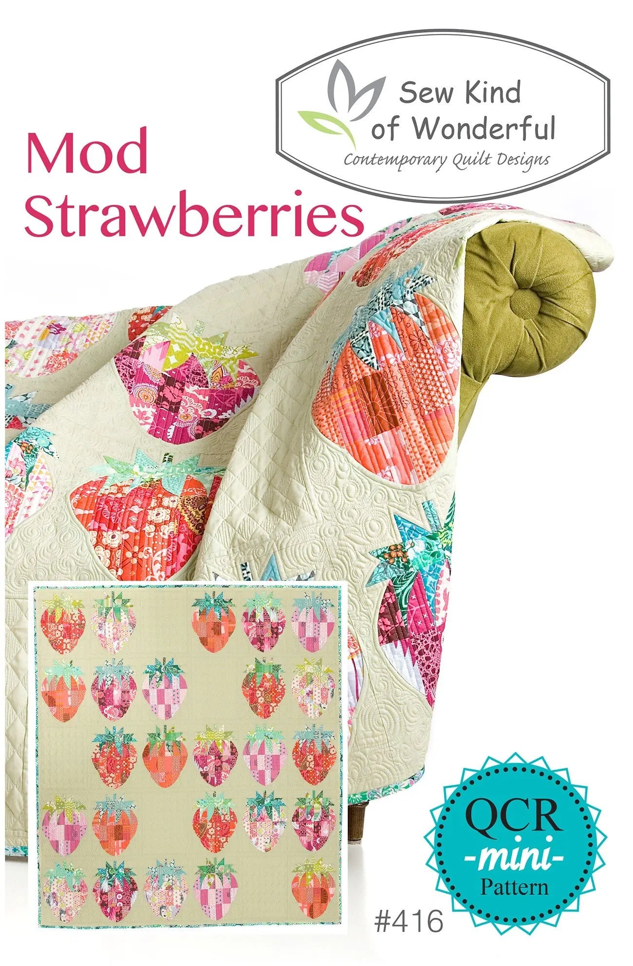 Mod Strawberries - Linda's Electric Quilters