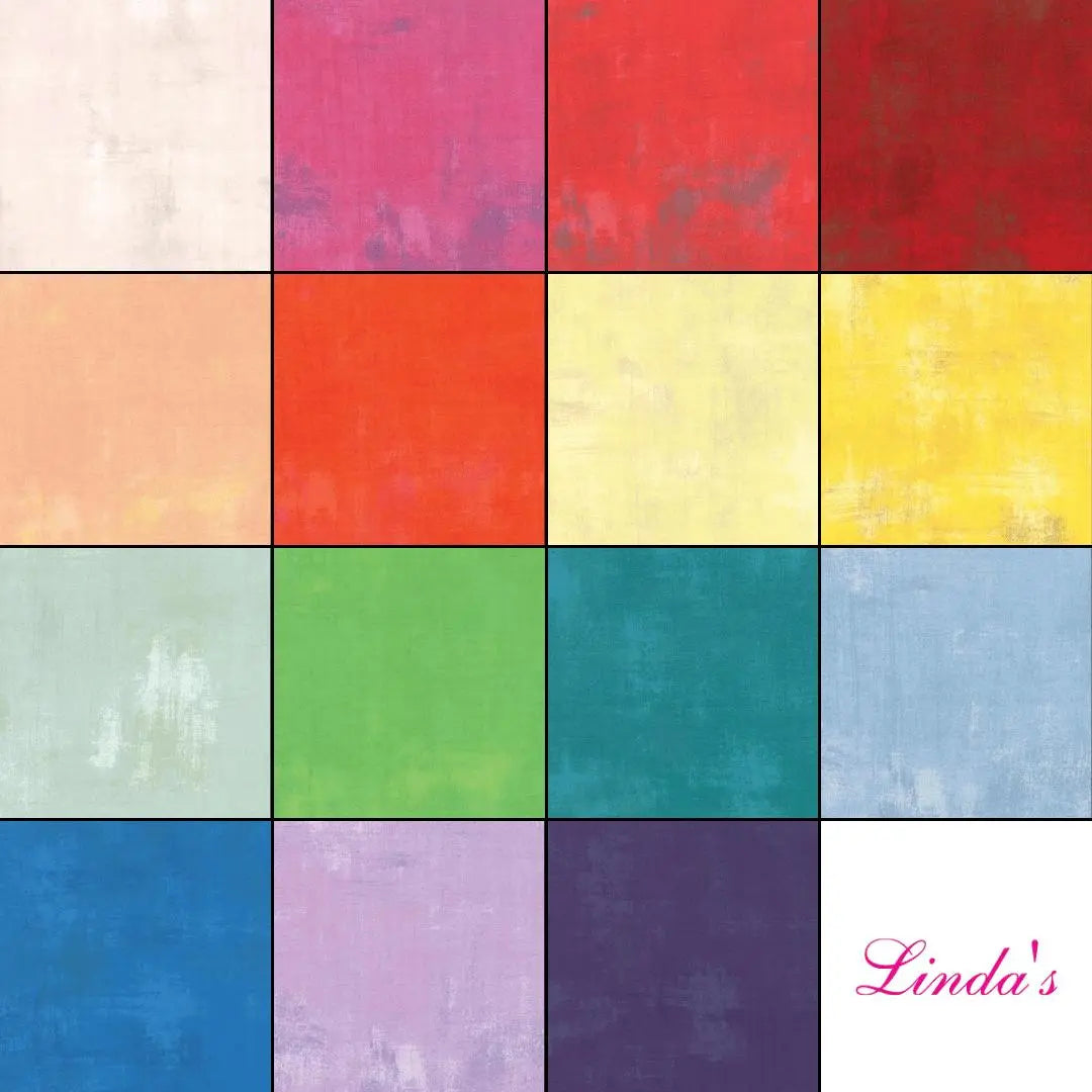 Moda Grunge Rainbow Fat Quarter Bundle - Set of 15 Linda's Electric Quilters