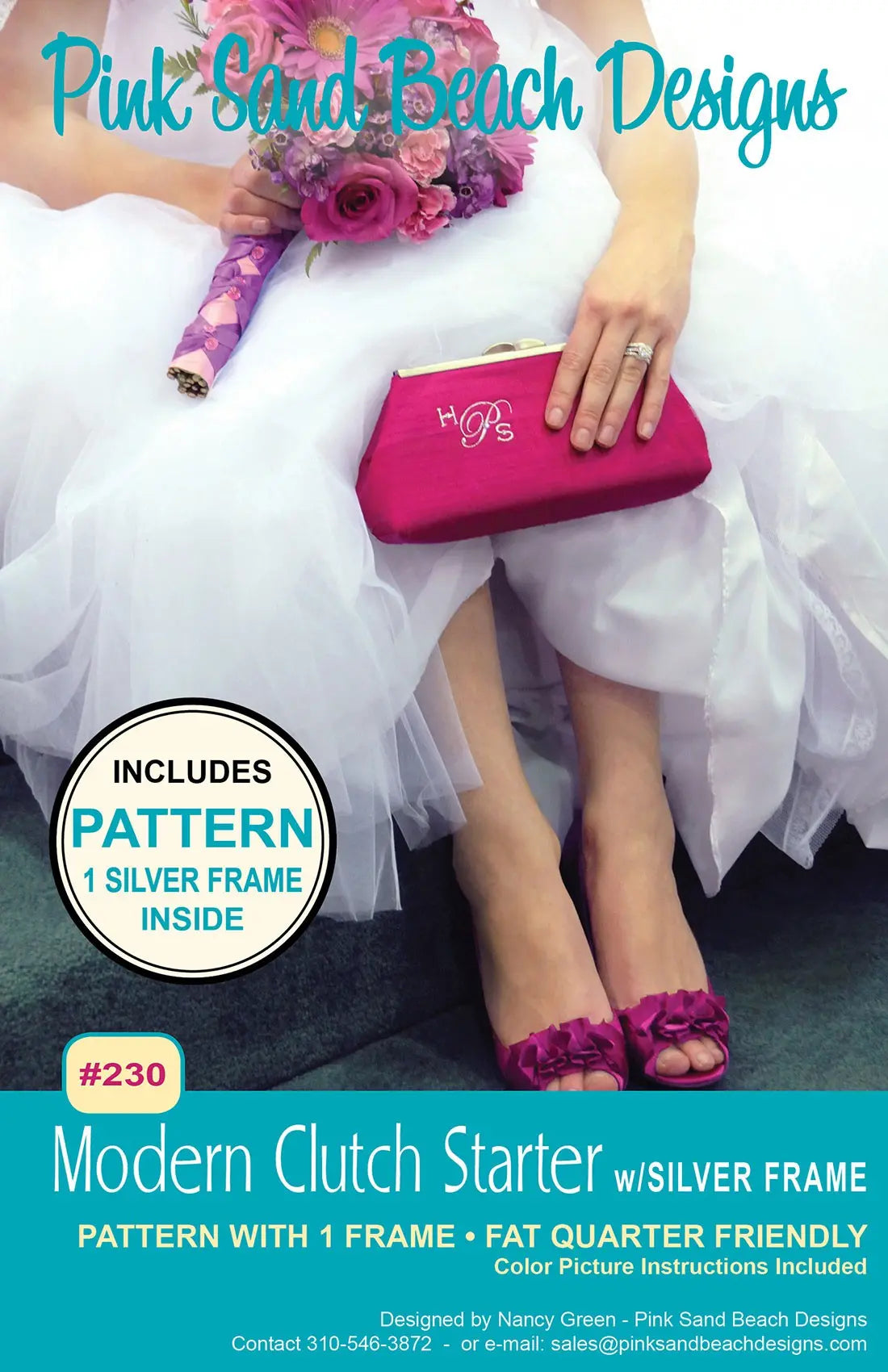 Modern Clutch Starter - with Silver Frame - Linda's Electric Quilters