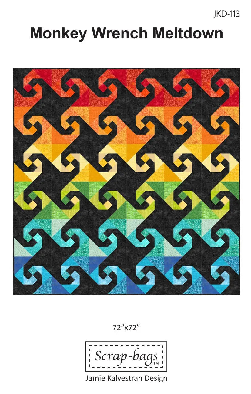 Monkey Wrench Meltdown - Linda's Electric Quilters