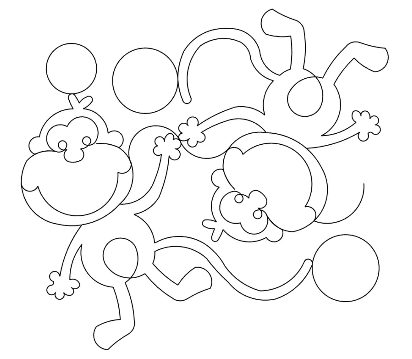 Monkeys E2E - Linda's Electric Quilters