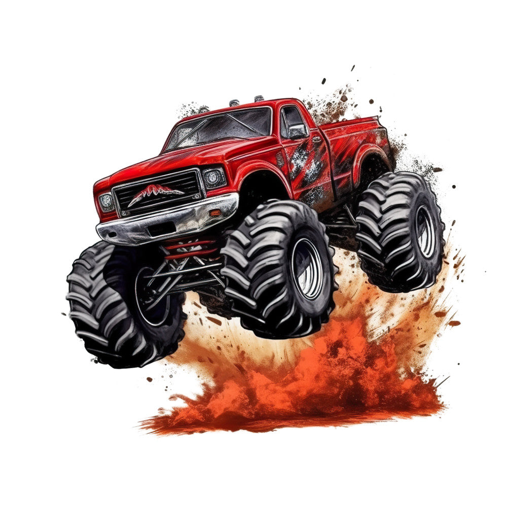 Monster Truck Crushes Fabric Panel 2