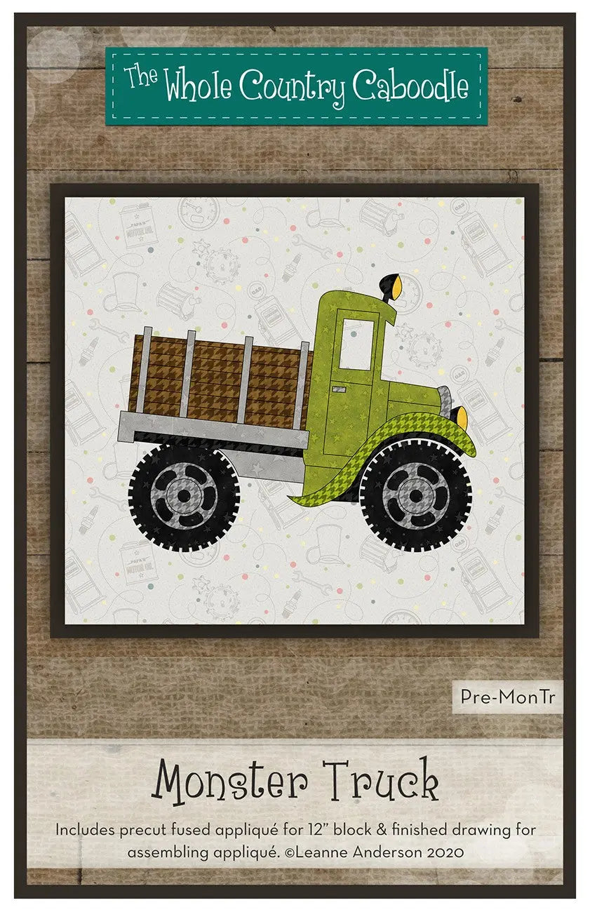 Monster Truck Precut Fused Applique Pack - Linda's Electric Quilters
